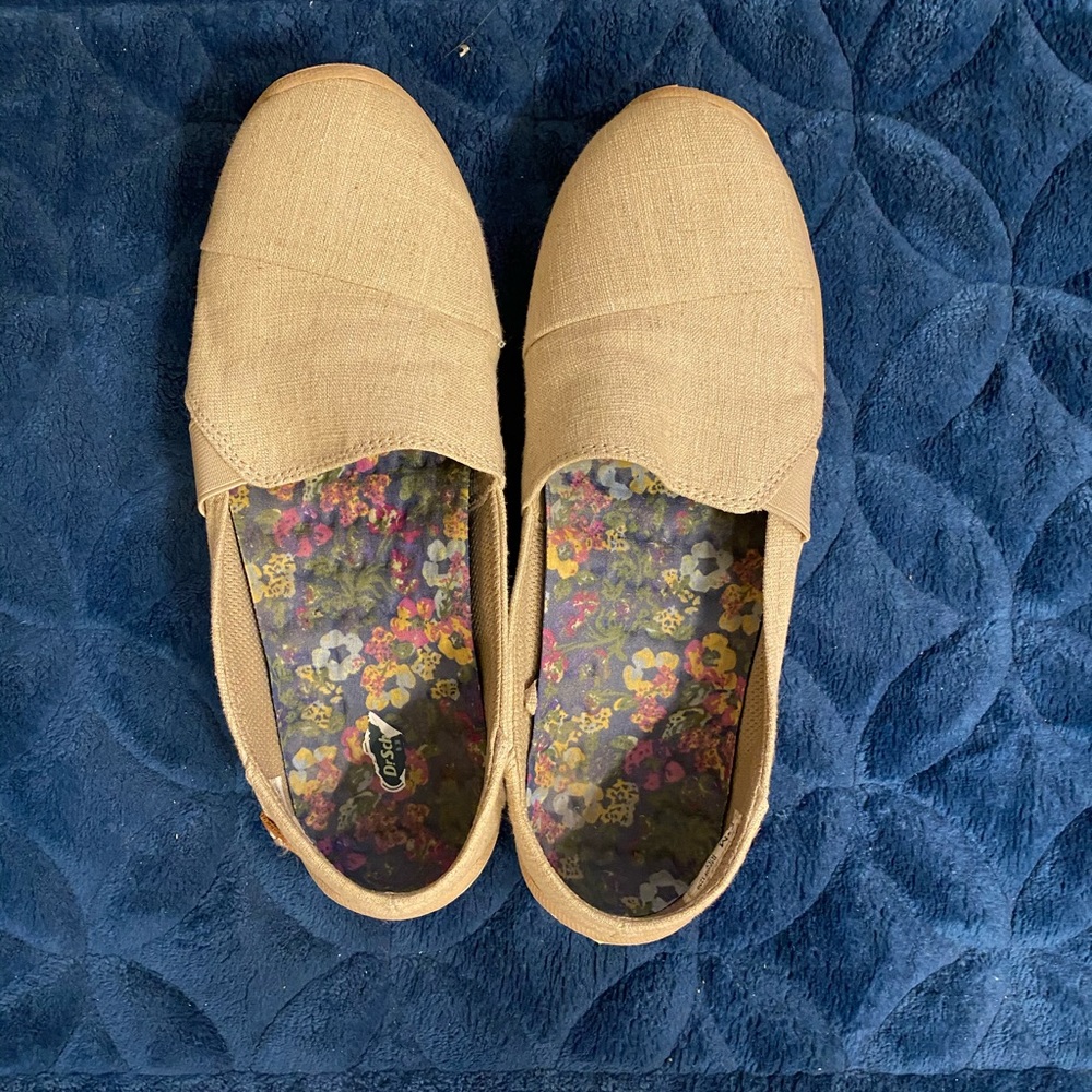 Dr Scholls flat sparkle canvas shoes